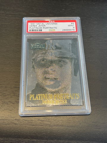 1997 Metal Universe Derek Jeter Platinum Portraits