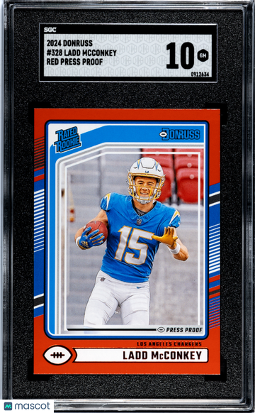 2024 Donruss Ladd Mcconkey #328 Red Press Proof SGC 10