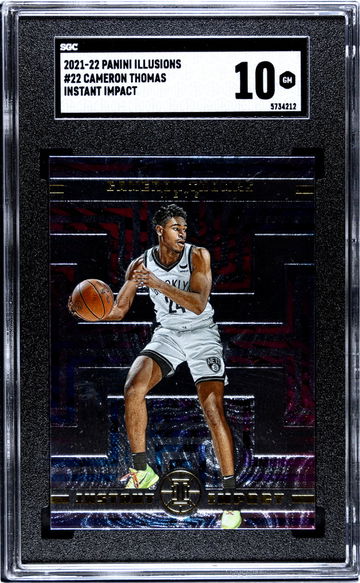 2021-22 Panini Illusions #22 Cameron Thomas Instant Impact SGC 10