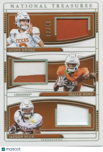 2025 Quinn Ewers Patch Rookie Panini Authentic