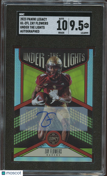 2023 Panini Legacy Zay Flowers #UL-ZFL Under The Lights Autograph Rookie SGC 9.5 Panini Authentic Auto 10