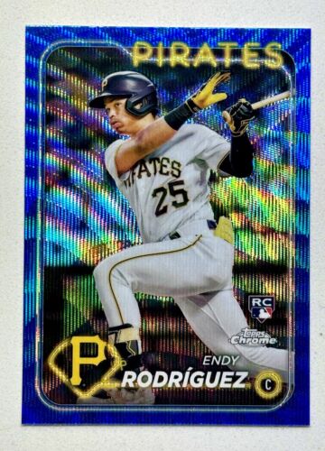 2024 Topps Chrome ENDY RODRIGUEZ RC #/75 Blue Wave Refractor Pittsburgh Pirates