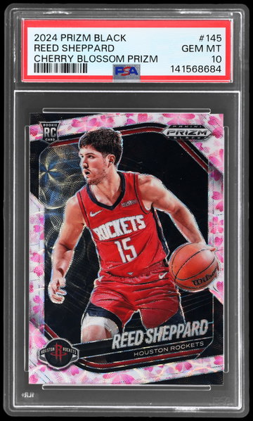 2024 Panini Prizm Black Reed Sheppard Cherry Blossom Prizm PSA 10 RC