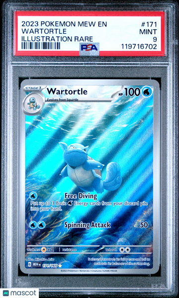2023 Pokemon Mew EN-151 Wartortle PSA-9 Illustration Rare PSA 9 #171