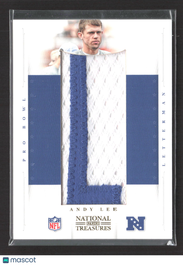 2013 Panini National Treasures Andy Lee #36 /3 Pro Bowl Letterman Patch