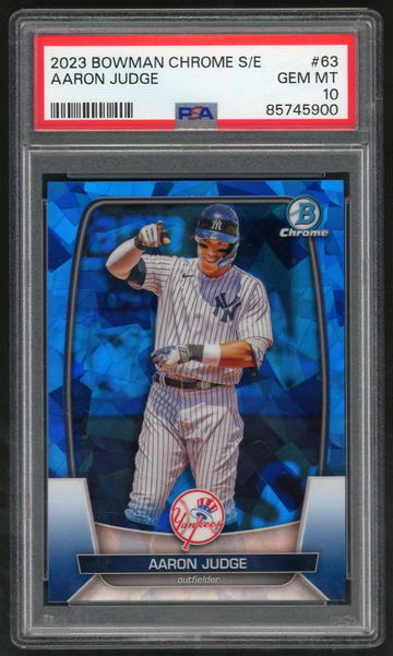 2023 Bowman Chrome Sapphire Aaron Judge #63 PSA 10