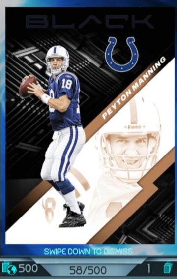 2020 Black Gold Panini Blitz Peyton Manning /500