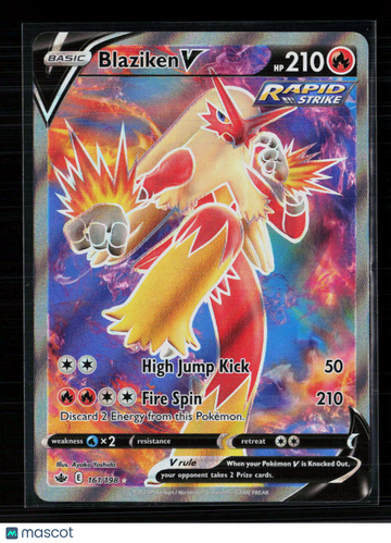 2021 Chilling Reign Blaziken V Holo Ultra Rare #161/198