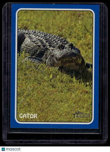2024 Topps Heritage Gator #75Z-18 1975 Topps Zoo's Who Stick-Ons Blue