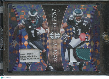 AJ Brown / Terrell Owens 2024 Illusions Deja Vu Laundry Tag Patch Eagles 42/50