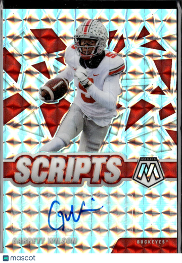 2022 Panini Mosaic Draft Picks Scripts Garrett Wilson #SM-GWI Silver Prizm