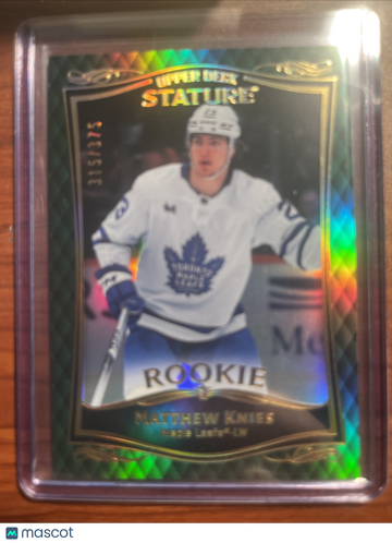 2023-24 Upper Deck Stature Matthew Knies #42 Green Rookie