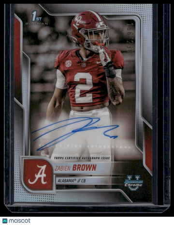 2025 Bowman University Chrome Football Zabien Brown #BCA-ZB Refractor /299 Bowman