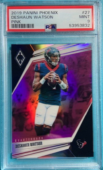 2019 Panini Phoenix #27 Deshaun Watson Pink Parallel /199 PSA 9 Mint Pop 1