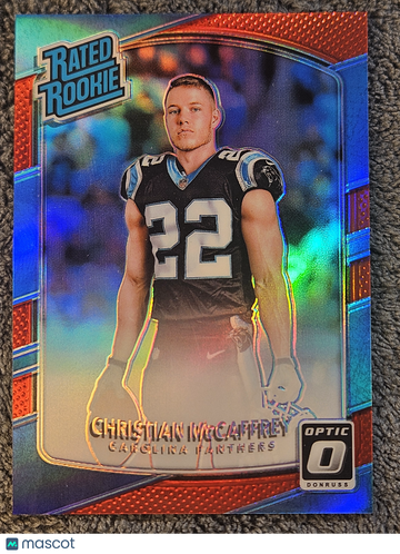 2017 Donruss Optic Christian McCaffrey #168 Red Prizm Holo /99 Rated Rookie RC