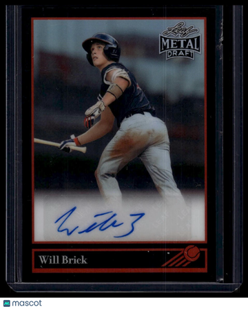 2026 Leaf Metal Draft Will Brick #92L-WB1 1992 Leaf Black Gold SN AU