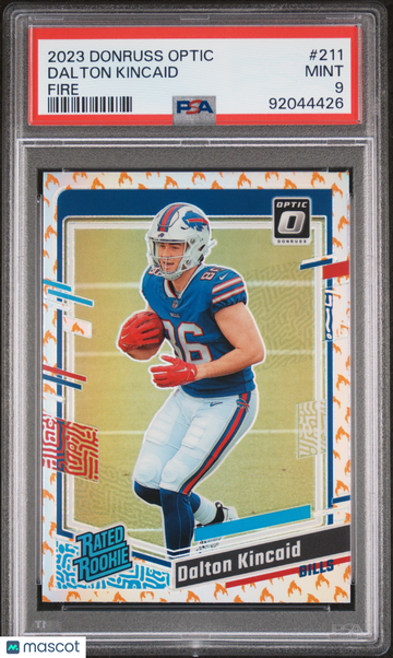2023 Panini Donruss Optic Dalton Kincaid #211 Fire PSA 9