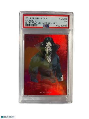 2017 Fleer Ultra Spider-Man Marvel Metals Morbius #MM28 PSA 7