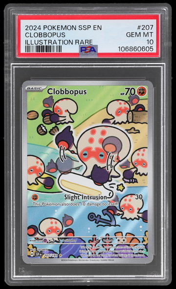 2024 Pokemon Scarlet And Violet Surging Sparks Clobbopus Illustration Rare PSA 10