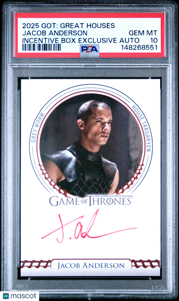 2025 Rittenhouse Game Of Thrones The Great Houses Jacob Anderson PSA 10