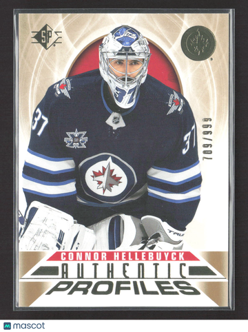 2021 Upper Deck SP Authentic Profiles Connor Hellebuyck #AP-3 Silver 709/999