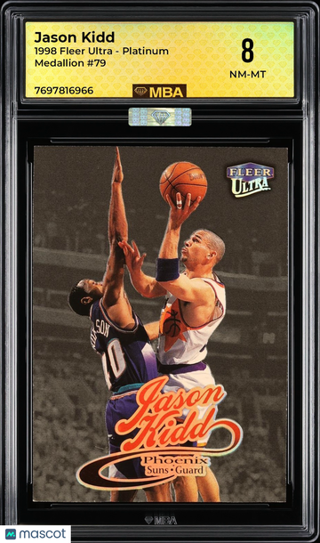 1998 Fleer Ultra Jason Kidd #79 Platinum Medallion MBA 8