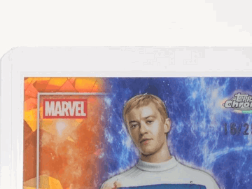 2025 Topps Chrome Marvel Orange Sapphire Debut Johnny Human Torch Serial Numbered Trading Card
