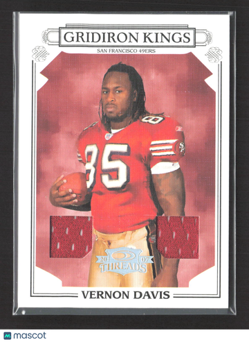 2007 Donruss Threads Gridiron Kings Vernon Davis #PGK-44 66/250 Game-Worn Jersey