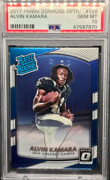 Alvin Kamara 2017 Panini Donruss Optic RC Rookie PSA 10 Gem Mint