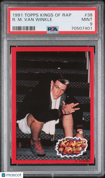 1991 Topps Kings Of Rap R. M. Van Winkle #38 PSA 9