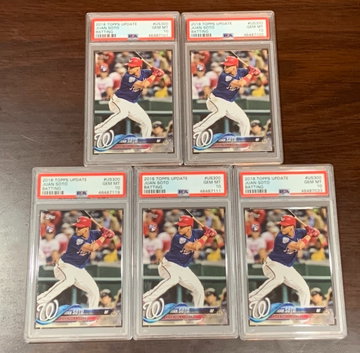 (5) 2018 Topps Update Juan Soto PSA 10