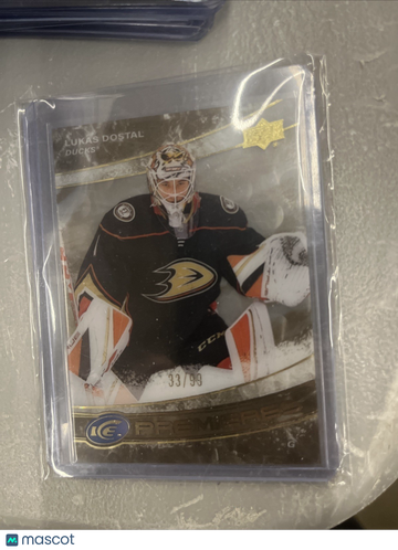 2022-23 Upper Deck Ice Lukas Dostal #220 Gold Rookie