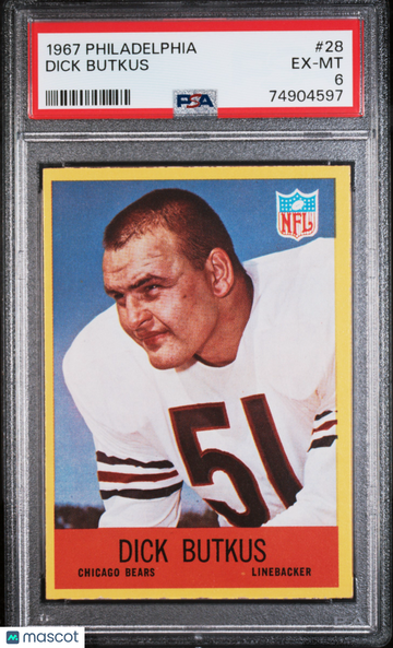 1967 Philadelphia Dick Butkus #28 PSA 6