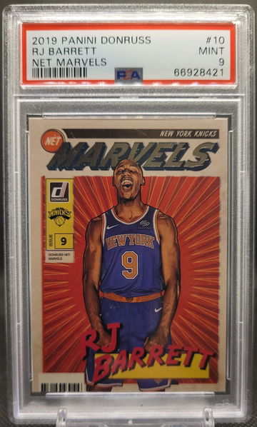 2019-20 Panini Donruss Net Marvels #10 RJ Barrett RC PSA 9