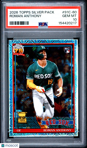 2026 Topps Silver Pack 1991 Chrome Promo Roman Anthony #91C-60 PSA 10 Baseball Trading Card