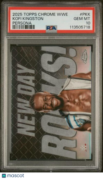 2025 Topps Chrome WWE Kofi Kingston #P-KK Persona Insert PSA 10 PSA 10 GEM MINT Raw
