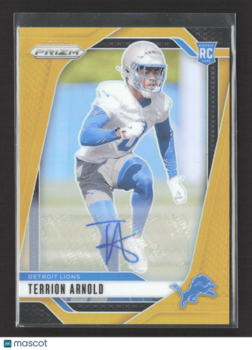 2024 Panini Prizm Terrion Arnold #389 Gold /10 RC