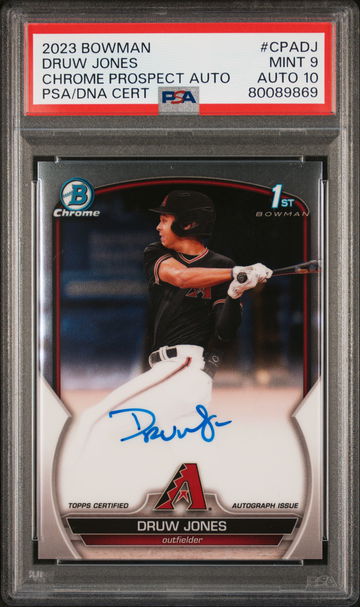 2023 Bowman Chrome Prospect Autograph Druw Jones #CPADJ PSA 9