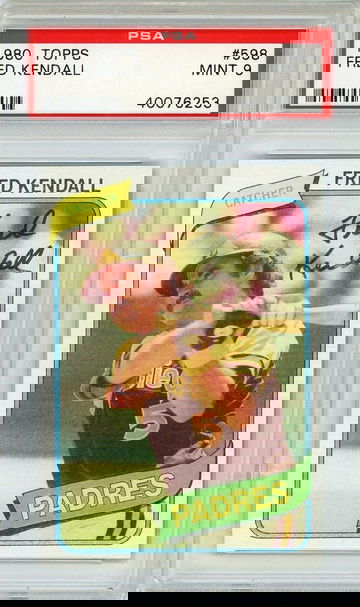 1980 Topps Fred Kendall #598 PSA 9 P1303