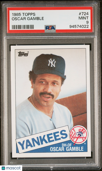 1985 Topps Oscar Gamble #724 PSA 9