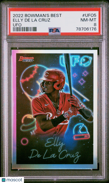 Elly De La Cruz 2022 Bowman's Best Bowman Ufo UFO Parallel/Variety Rookie PSA 8 #UFO5