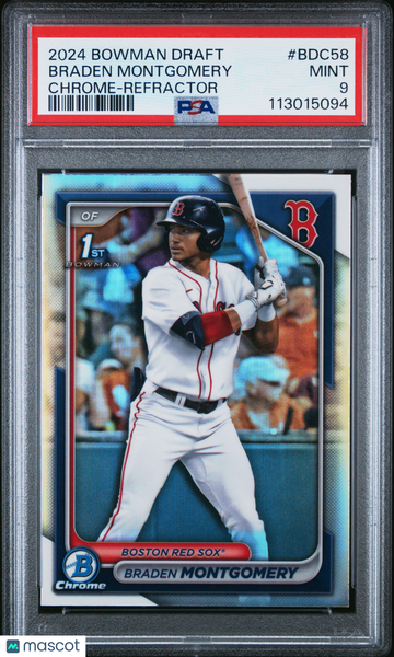 2024 Bowman Draft Braden Montgomery #BDC58 Chrome Refractor PSA 9