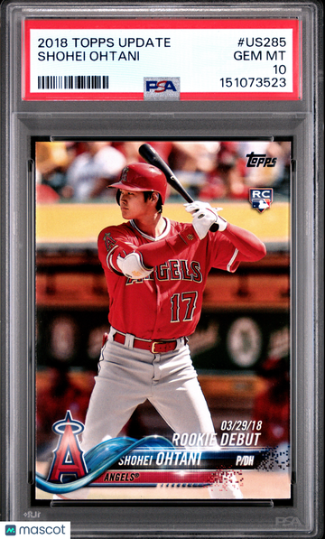 2018 Topps Update Shohei Ohtani #US285 PSA 10