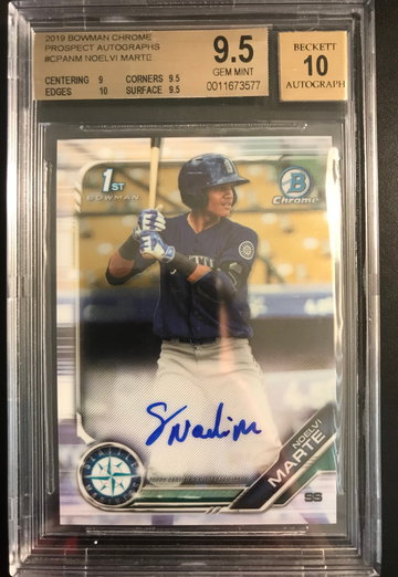 Noelvi Marte 2019 Bowman Chrome Auto BGS 9.5 /10