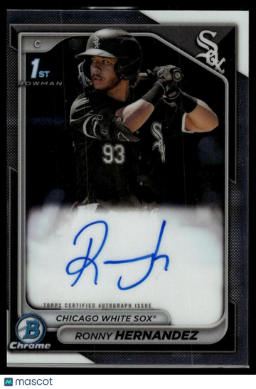 2024 Bowman Ronny Hernandez #CPA-RHE Chrome Prospect Autographs Refractors SN AU