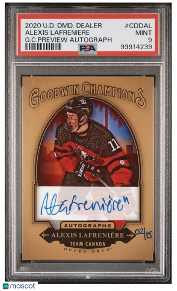 2020 Upper Deck Goodwin Champions Alexis Lafreniere #CDDAL Diamond PSA 9
