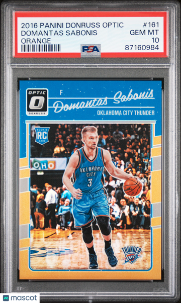 Domantas Sabonis 2016 Donruss Optic Orange #161 Kings RC Rookie /199 - PSA 10