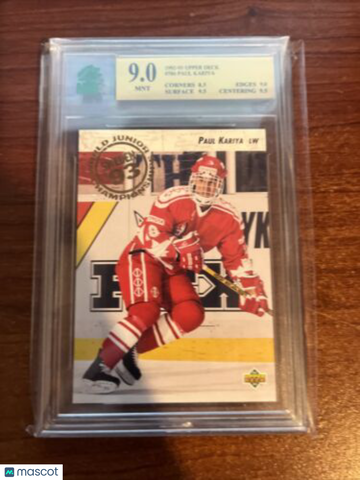 1992-93 Upper Deck Paul Kariya MNT 9