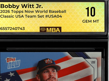 2026 Topps Now World Baseball Classic Bobby Witt Jr. #USA04 USA Team Set MBA 10