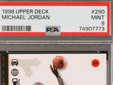 Graded 1998 Upper Deck Michael Jordan Chicago Bulls #290 PSA 9 Trading Card